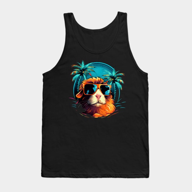 Retro Wave American Guinea Pig Good Vibes Shirt Tank Top by Miami Neon Designs